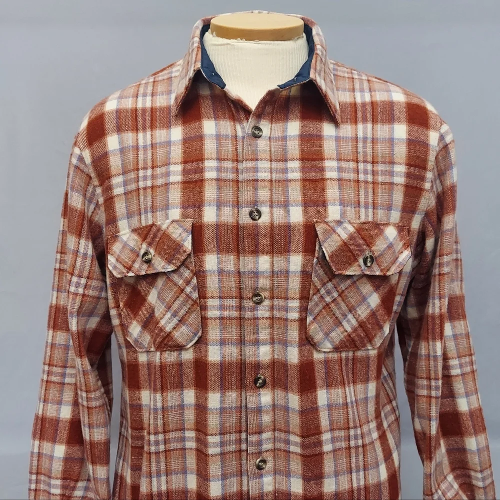 Vintage The Union St. Sportswear Plaid Shirt Mens Size Large Wool Blend Shacket